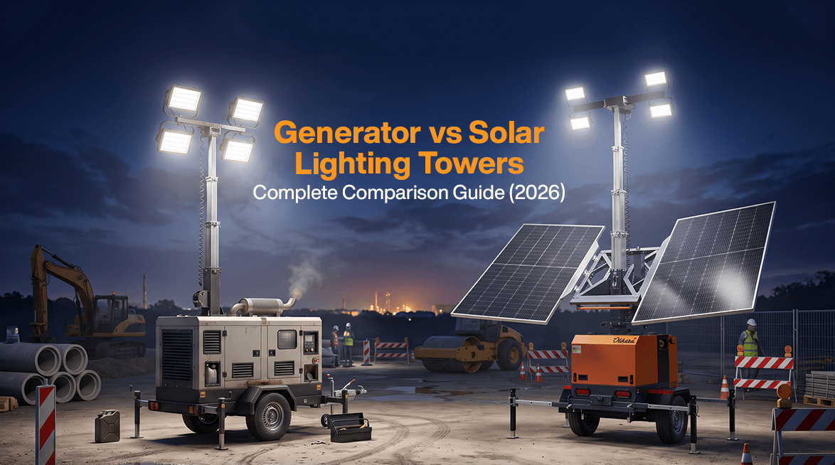 Generator vs Solar Light Towers: Complete Comparison Guide (2026)